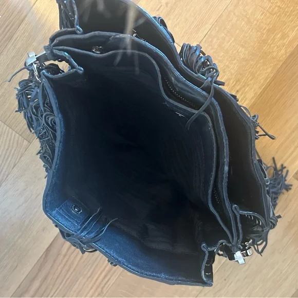 Prada Black Fringed Bag